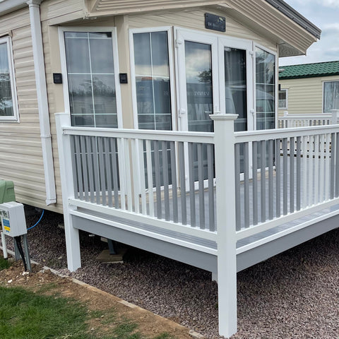 12' x 8’ End Patio with Steps and Gate Option